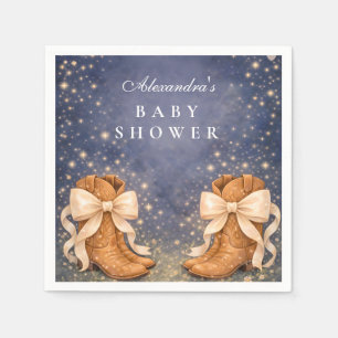 Serviette En Papier Chaussures de nuit étoilée et rubans Baby Shower