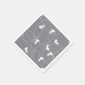 Serviette En Papier Chaussures de patinage sur glace Marques Gris Blan (Coin)