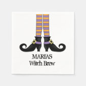 Serviette En Papier Chaussures de sorcière Whimsy avec bande violette  (Devant)