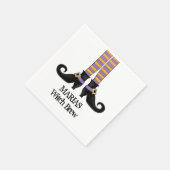 Serviette En Papier Chaussures de sorcière Whimsy avec bande violette  (Coin)
