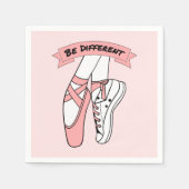 Serviette En Papier Chaussures en Ballet Rose (Devant)
