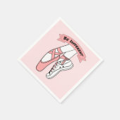 Serviette En Papier Chaussures en Ballet Rose (Coin)