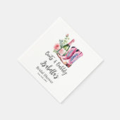 Serviette En Papier Chaussures et Bulles Rose Mariage (Coin)