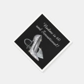 Serviette En Papier Chaussures Parties scintillant Argent Anniversaire (Coin)