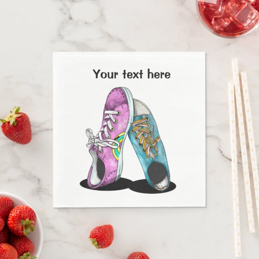 Serviette En Papier Chaussures Retro (En situation)