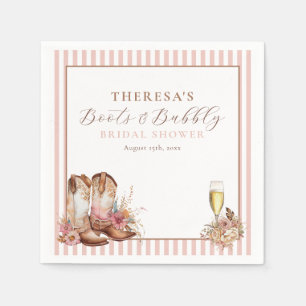 Serviette En Papier Chaussures Roses & Bridal Shower de Cowgirl Pétill