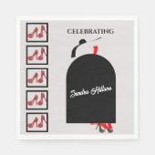 Serviette En Papier Chaussures rouge noir cool (Devant)