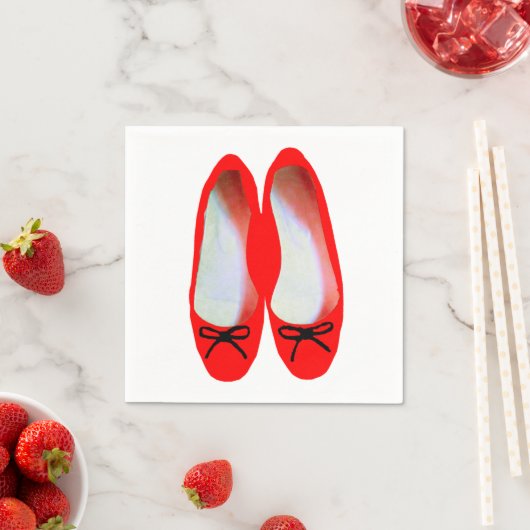 Serviette En Papier Chaussures rouges (En situation)