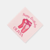 Serviette En Papier Chaussures Toe Rose Ballet Ballerina Danse Anniver (Coin)