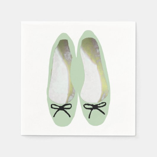 Serviette En Papier Chaussures vertes (Devant)