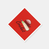 Serviette En Papier Chauve-souris et balle de cricket, étiquetés, (Coin)