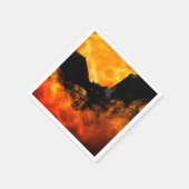 Serviette En Papier Chauve-souris et moisson lune tomber noir orange é (Coin)