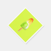 Serviette En Papier Chaux orange popsicle Été glaces pop art (Coin)