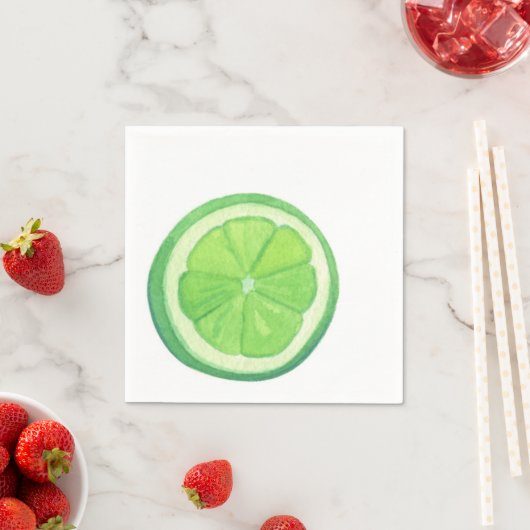 Serviette En Papier Chaux - Papier (En situation)