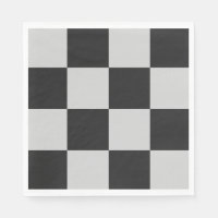Checkered Black & White Squares or CUSTOM COLOR