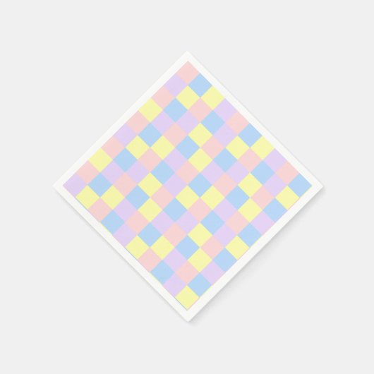 Serviette En Papier Checkers Pastel Spring (Coin)