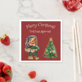 Serviette En Papier Cheeky Christmas Troll et Tree Delight (En situation)