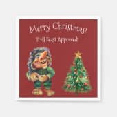 Serviette En Papier Cheeky Christmas Troll et Tree Delight (Devant)