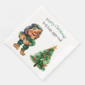 Serviette En Papier Cheeky Christmas Troll et Tree Delight (Coin)