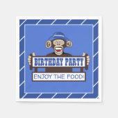 Serviette En Papier Cheeky Singe Anniversaire fête Napkin (Devant)