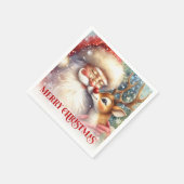 Serviette En Papier Cheerful Santa Rudolph Christmas Table Napkins (Coin)