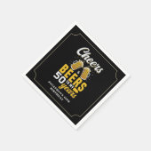 Serviette En Papier Cheers and Beers to my 50 Years, Any Birthday (Coin)