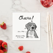 Serviette En Papier Cheers attirés Chien personnalisé Simple Mariage (En situation)