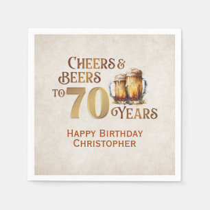 Serviette En Papier Cheers & Beers 70e anniversaire