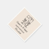 Serviette En Papier Cheers beiges modernes à 30 ans serviettes d'anniv (Coin)