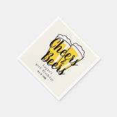 Serviette En Papier Cheers & Bières Crème d'anniversaire adulte (Coin)