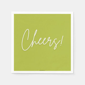 Serviette En Papier Cheers Cocktail Napkin