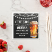 Serviette En Papier Cheers et bières 30e lumières d'anniversaire Papie (En situation)