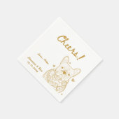 Serviette En Papier Cheers Main Drany Chien Simple Mariage (Coin)