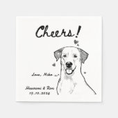 Serviette En Papier Cheers Main Drany Chien Simple Mariage (Devant)