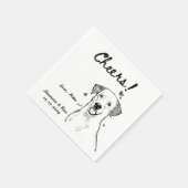 Serviette En Papier Cheers Main Drany Chien Simple Mariage (Coin)
