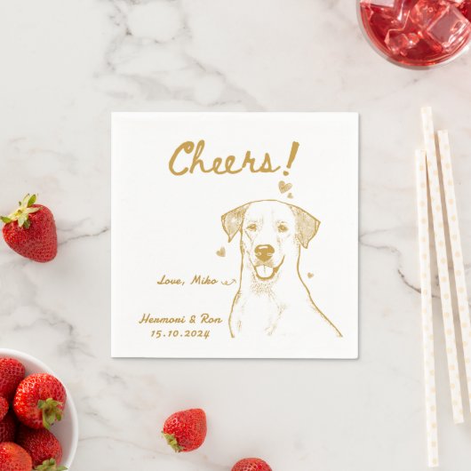 Serviette En Papier Cheers Main Drany Chien Simple Mariage (En situation)