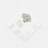 Serviette En Papier Cheers Pets Custom Hand Drawing Wedding (Coin)