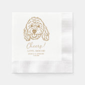 Serviette En Papier Cheers Pets Custom Hand Drawing Wedding (Devant)
