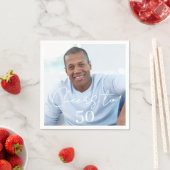 Serviette En Papier Cheers photo birthday party (En situation)