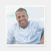 Serviette En Papier Cheers photo birthday party luncheon (Devant)