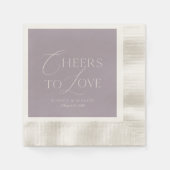Serviette En Papier Cheers to Love Elegant Wedding (Devant)