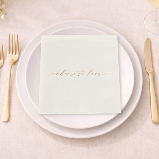 Serviette En Papier Cheers to Love Wedding Napkin