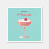 Serviette En Papier Cheers to [Name] Personalized Party Napkins (Devant)