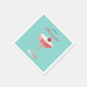 Serviette En Papier Cheers to [Name] Personalized Party Napkins (Coin)