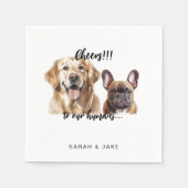 Serviette En Papier Cheers to our Humans Custom Pet Cocktail Wedding (Devant)