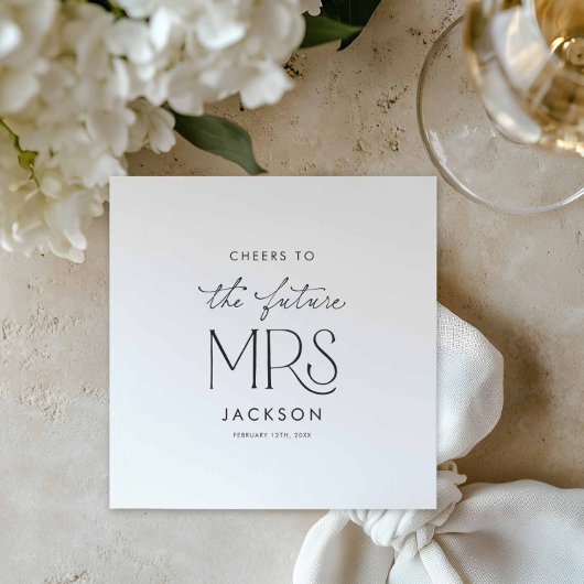 Serviette En Papier Cheers to the Future Mrs Napkins