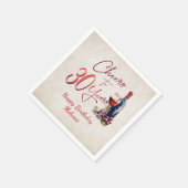 Serviette En Papier Cheers Wine 30e anniversaire (Coin)