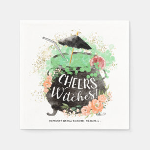Serviette En Papier Cheers Witches Cocktail Halloween Fête des mariées