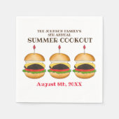 Serviette En Papier Cheese Burger Cheeseburger BBQ Barbecue Cuisine (Devant)