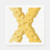 Serviette En Papier Cheese Letter X Typography (Devant)